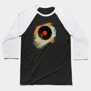 Vinyl Records Retro Music Oldies DJ Art with Paint Brushes Baseball T-Shirt